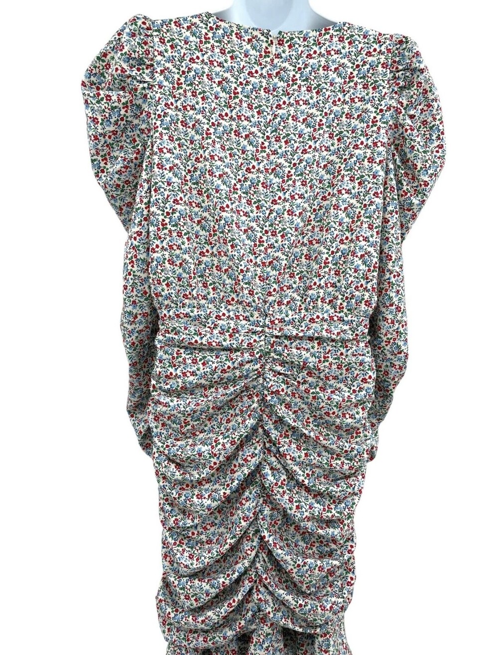 Notes Du Nord Dress Womens 38 Floral Ruffle Ruched Naya Puff Sleeve Symphony - Picture 10 of 16